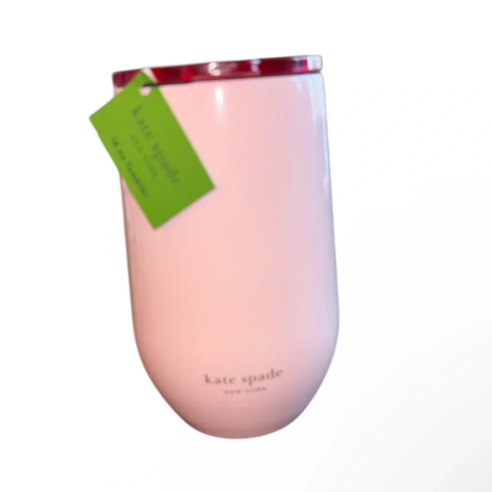 Kate Spade Valentine's Day Wine Tumbler 16 oz Stainless Steel Coffee NWT - Picture 8 of 10